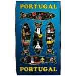 Sardines Portugal Blue Microfiber Beach Towel