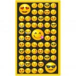 Microfiber Beach Towel Many Emojis