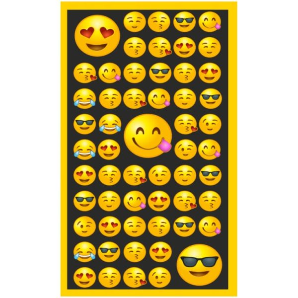 Microfiber Beach Towel Many Emojis