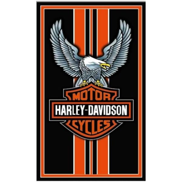 Harley Davidson Eagle Microfiber Beach Towel