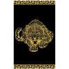 Gold Leopard Black Cotton Beach Towel