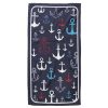 Colorful Anchors Microfiber Beach Towel