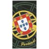 Black Microfiber Beach Towel Portugal Shield 180x100 cm