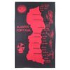 Algarve Map Cotton Beach Towel - Pink
