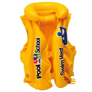 Pool School Intex Yellow Inflatable Deluxe Swim Vest 3-6 years 58660