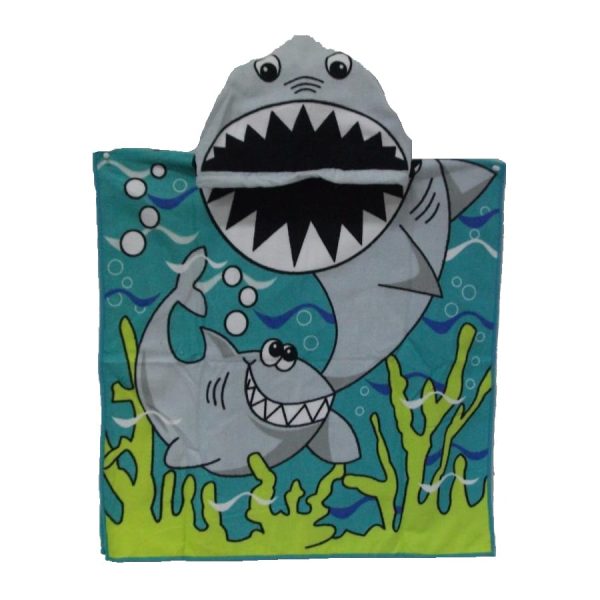 Shark Polyester Children's Beach Poncho