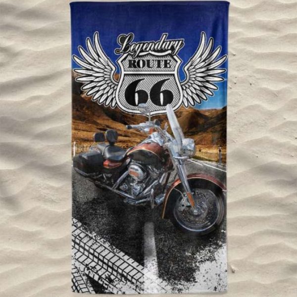 Harley Davidson Legendary Route 66 Microfiber Beach Towel