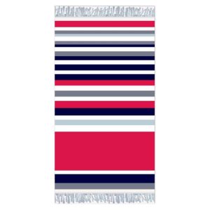 Cotton Pareo Towel with Striped Fringes