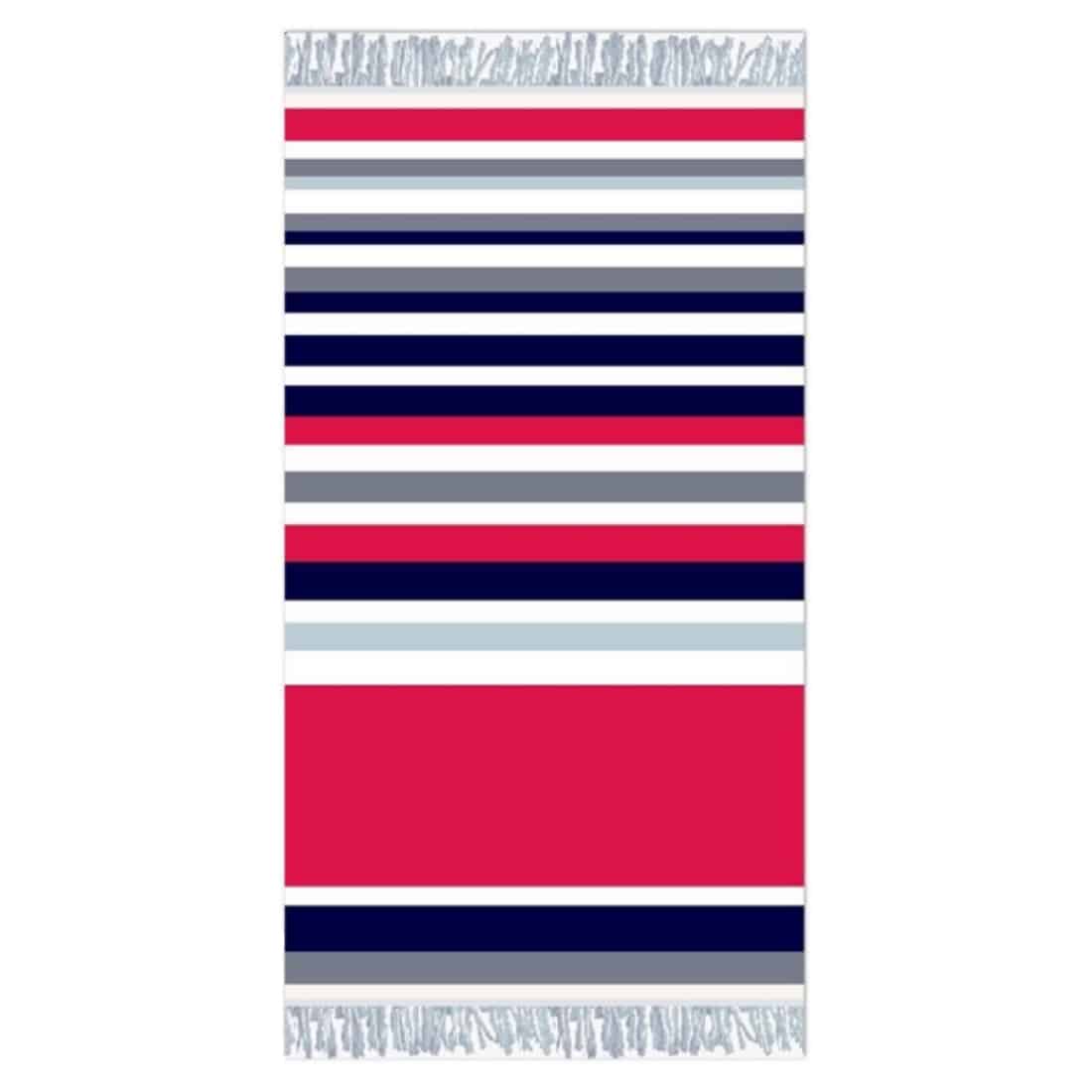 Cotton Pareo Towel with Striped Fringes