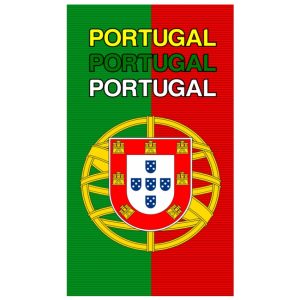 Portugal Flag Microfiber Beach Towel Triple