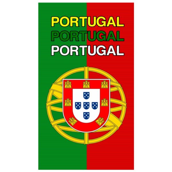 Portugal Flag Microfiber Beach Towel Triple