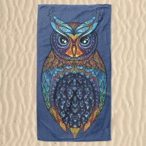 Owl Puzzle Microfiber Beach Towel