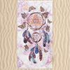 Dreamcatcher Microfiber Beach Towel Butterfly Feathers