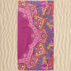 Pink Mandala Half Microfiber Beach Towel