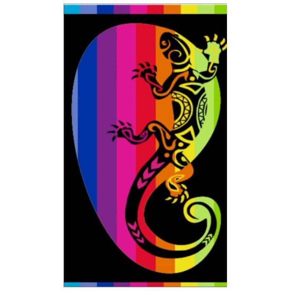 Colorful Lizard Microfiber Beach Towel