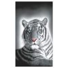 Black and White Tiger Microfiber Beach Towel