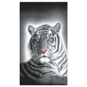 Black and White Tiger Microfiber Beach Towel