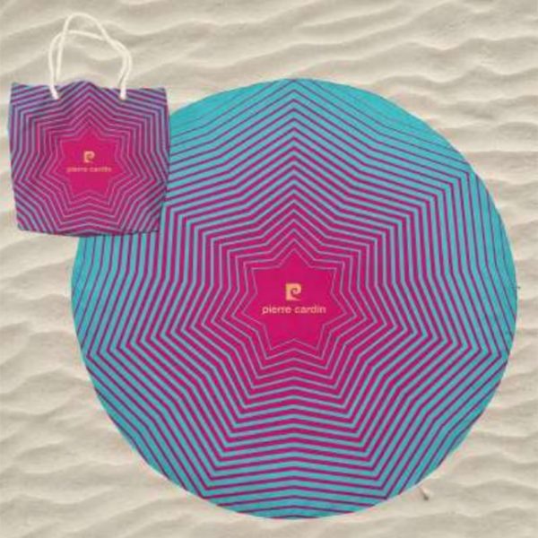 Double Seven Pointed Star Beach Towel Patterned with Bag
