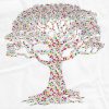 Large Indian Tree Towel Multicolored 240 x 210 cm