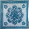 Large Indian Fractal Blue Towel 8 Points 240 x 210 cm