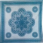 Large Indian Fractal Blue Towel 8 Points 240 x 210 cm