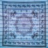 Large Indian Blue Striped Elephant Mandala Towel 240 x 210 cm
