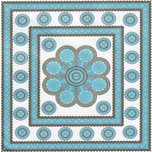 Large Indian Mandala Flower Square Towel 240 x 210cm