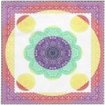 Large Indian Towel Multicolored Mandalas 240 x 210 cm