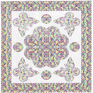 Large Indian Multicolored Butterflies Towel 240 x 210 cm