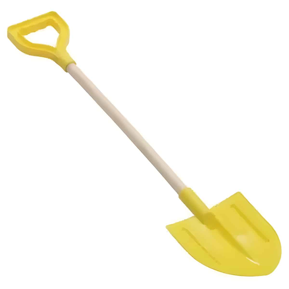 Large Wooden and Plastic Shovel for Yellow Beach