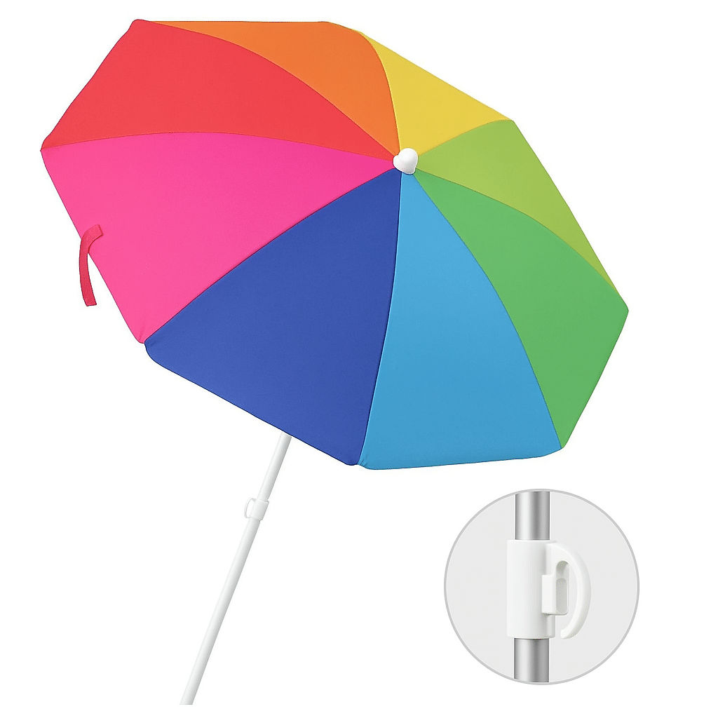 Nylon Parasol 1.80m Detachable Menorca Oxford 15091 Multicolored