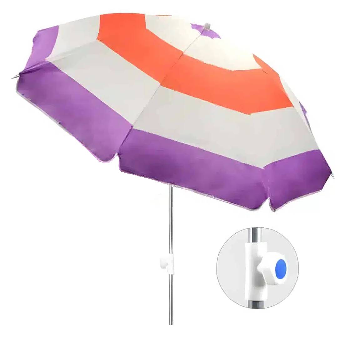 Polyester Parasol 1.80m Lisbon 15107 Multicolored Stripes 1