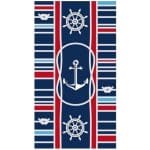 Microfiber Beach Towel Anchor, Rudders, Ropes