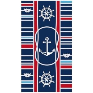 Microfiber Beach Towel Anchor, Rudders, Ropes