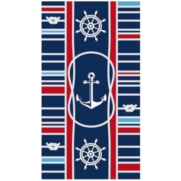 Microfiber Beach Towel Anchor, Rudders, Ropes