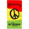 Don't Worry, Be Hippie Microfiber Beach Towel