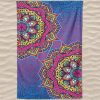 Microfiber Beach Towel Two Multicolored Mandalas
