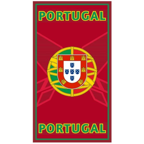 Microfiber Beach Towel Portugal Red Shield