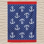 Many Anchors Microfiber Beach Towel