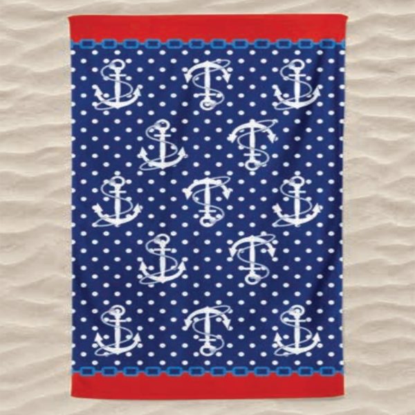 Many Anchors Microfiber Beach Towel