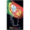 Portugal Map Flag Microfiber Beach Towel Black