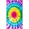 Multicolored Tie-Dye Microfiber Beach Towel