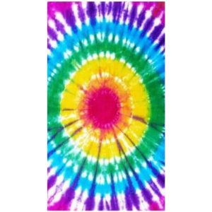 Multicolored Tie-Dye Microfiber Beach Towel