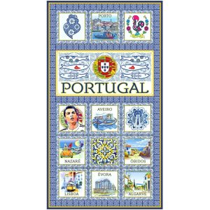 Microfiber Beach Towel Azulejos Portugal Regions