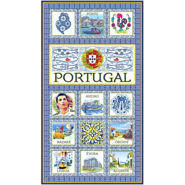 Microfiber Beach Towel Azulejos Portugal Regions