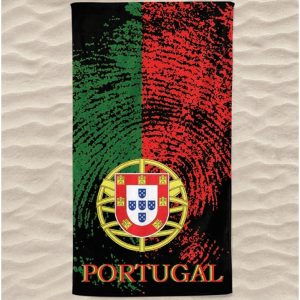 Portugal Flag Microfiber Beach Towel Digital Printing