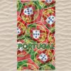Microfiber Beach Towel Portugal Shield Hexagons