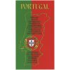 Microfiber Beach Towel Anthem Portugal Flag Map