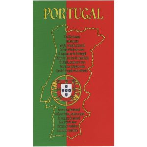Microfiber Beach Towel Anthem Portugal Flag Map