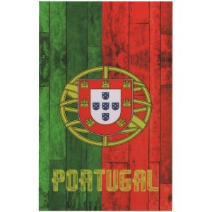 Microfiber Beach Towel Flag of Portugal Wooden Planks